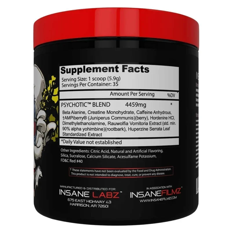 Insane Labz Psychotic Infused Pre-Workout 1