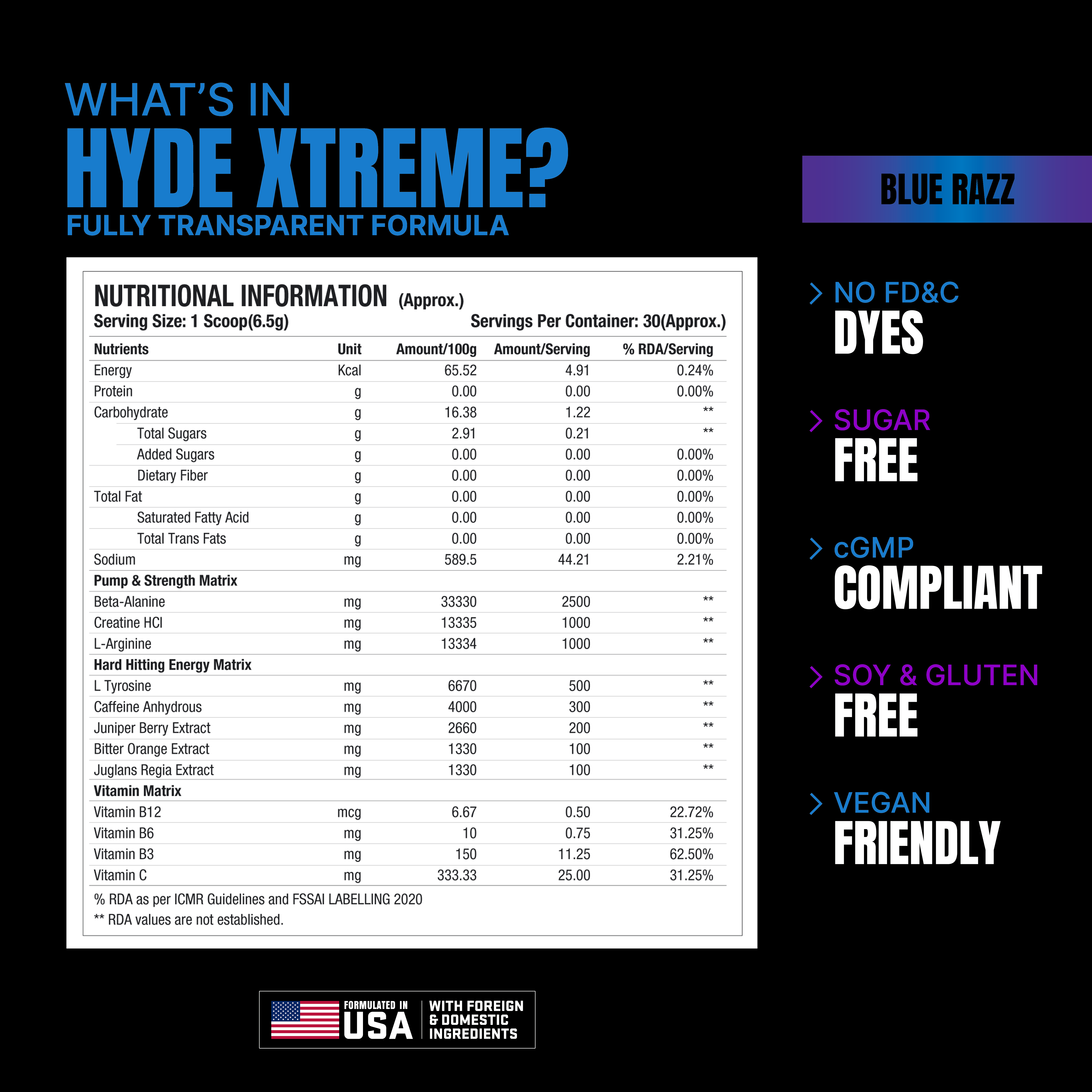 Hyde Xtreme Hard-Hitting Energy Pre Workout